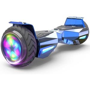 Electric Hoverboard for Kids with Flashing Wheels, Dual 200W Motors Hover Board with 6.5" All Terrain Tire, 6 Miles Max Range, Self Balancing Scooter Supports Up to 165 lbs (Blue)