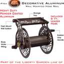 Liberty GARDEN 704 Decorative Cast Aluminum Wall Mount Garden Hose Reel, Holds 125-Feet of 5/8-Inch Hose - Bronze