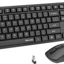 Silent Wireless Keyboard and Mouse Combo, 90% Less Noise, Full Size Numpad, Ultra Slim, Quiet & Soft Touch, Cordless Adjustable DPI Click Mice for Computer Laptop PC Office Desk Accessories