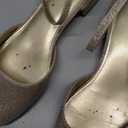 Ankis Closed Toe Heels for Women, Black Nude White Gold Silver 1 Inch Women's Flats Low Block Heel Women Dress Shoes Womens Pumps Work Shoes with Ankle Strap for Spring Fall, Gold Glitter