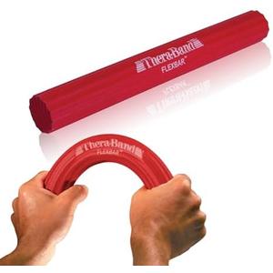 THERABAND FlexBar, Tennis Elbow Therapy Bar, Relieve Tendonitis Pain & Improve Grip Strength, Resistance Bar for Golfers Elbow & Tendinitis, Red, Light, Beginner