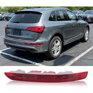 Rear Bumper Tail Light Lamp w/Bulbs & Harness Compatible with 2009-2017 Audi Q5 & 2014-2017 Audi Q5S Rear Bumper Reflector Lower Tail Light Replaces # 8R0945096 8R0945096B (Right Passenger Side)