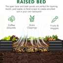 Meberam 2 Pack 6x3x1FT Galvanized Raised Garden Beds Kit Outdoor Metal Gardening Planter Box for Vegetable Elevated Flower Herbs,Black