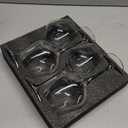 Gusto Nostro Crystal Wine Glasses Set of 4, 22 Oz Long Stem Modern Wine Glasses for White and Red Wine, Dishwasher Safe, Fancy, Elegant, Large and Tall Wine Glass for Wedding Christmas Anniversary (Crystal Design 3)