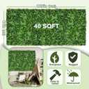 48"x120"(40 SQFT), Artificial Green Grass Wall Boxwood Plant Roll | UV Resistant Fake Leaves, Faux Ivy Privacy Hedge, Fence Screen Backdrop for Garden, Indoor Outdoor Wall Decor Covering