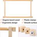 CroBlissful Cross Stitch Scroll Frame Set with Plastic Clamps Beech Hardwood Embroidery Frame Needlepoint Cross Stitch Holder for Sewing, Needlework, Embroidery Projects