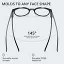 GIBLOGO Reading Glasses for Women/Men Eye Glasses Blue Light Reading Glasses Cheaters Eyeglasses (A1 3 Pack Black)