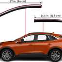 Lightronic Extra Durable Clip-on in-Channel Auto Vent Window Visor, Fits 2020-2026 Ford Escape, UV Protection Rain Guard, Original Wind Deflector, No-Drill Easy Install, Dark Smoke, 4-Pcs