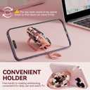 Inesore for AirPods Pro 3 Case 2025 with Lock, for Women Girly Floral Cute Case Compatible with Apple Airpods Pro 3rd Generation Cover, with Phone Stand, Keychain & Cleaner Kit -Black Gold Flower