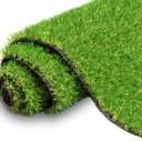 AYOHA Artificial Turf Grass 4'10" x 8' with Drainage, 0.8 Inch Realistic Fake Grass Rug Indoor Outdoor Lawn Landscape for Garden, Balcony, Backyard, Patio, Synthetic Turf Mat for Pet Dogs, Customized