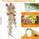 AGIRL 6 Bundles Artificial Flowers for Spring Decoration,Faux Plants for Outdoor Planters,UV & Fad Resistant Silk Fake Flowers for Garden Patio,Porch,Yard,Balcony,Farmhouse Decor (6 Multicolor)