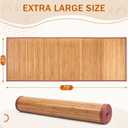Nuanchu 28 x 79 Inch Extra Large Bamboo Floor Mat, Non-Slip Bath Mat