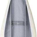 BNDX Ironing Board Cover, 18" x 49" Standard Size Thick Padding with Bongee Cord, Stain Resistant & Durable Scorch, 2 Click Buckles for Smooth Iron Beige Natural Twill(Bonus Plastic Bag Holder)