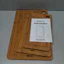 Bamboo Cutting Board for Kitchen  3-Piece Wooden Boards with Juice Grooves, Side Handles, Non-Slip Mats  Perfect for Meat, Veggies, Fruit  Ideal Kitchen Gift