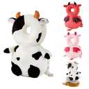 Baby Head Back Protector Backpack Toddler Safety Protector Cushion Pad Soft, Adjustable and Lightweight Design for Safe Walking and Crawling Toddlers Girls and Boys(Cow)