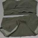 ANRABESS Women’s High Waisted Bikini Sets,Color Block 2 Piece Swimsuits,Tummy Control Bathing Suits,Thick Ribbed Beach Wear, M, Army Green