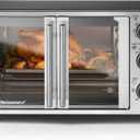 Elite Gourmet ETO2530M Double French Door Countertop Toaster Oven, Bake, Broil, Toast, Keep Warm, Fits 12" pizza, 25L capacity, Stainless Steel & Black, 6-slice, 25l