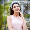 2 x Spa Terry Cloth Facial Headbands, Set of 2 Skincare Combo Pack - Puffy Makeup Headbands for Face Washing and Masks (Blue + Dark Khaki)