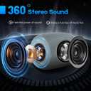 Portable Bluetooth Speaker, BT5.3 Wireless Speaker 20W Bass Diaphragms with Multi LED Light Dynamic Modes, IPX6 Waterproof 16H Playtime supports FM Mode, TF, USB for Home, Cycling, Outdoor, Beach