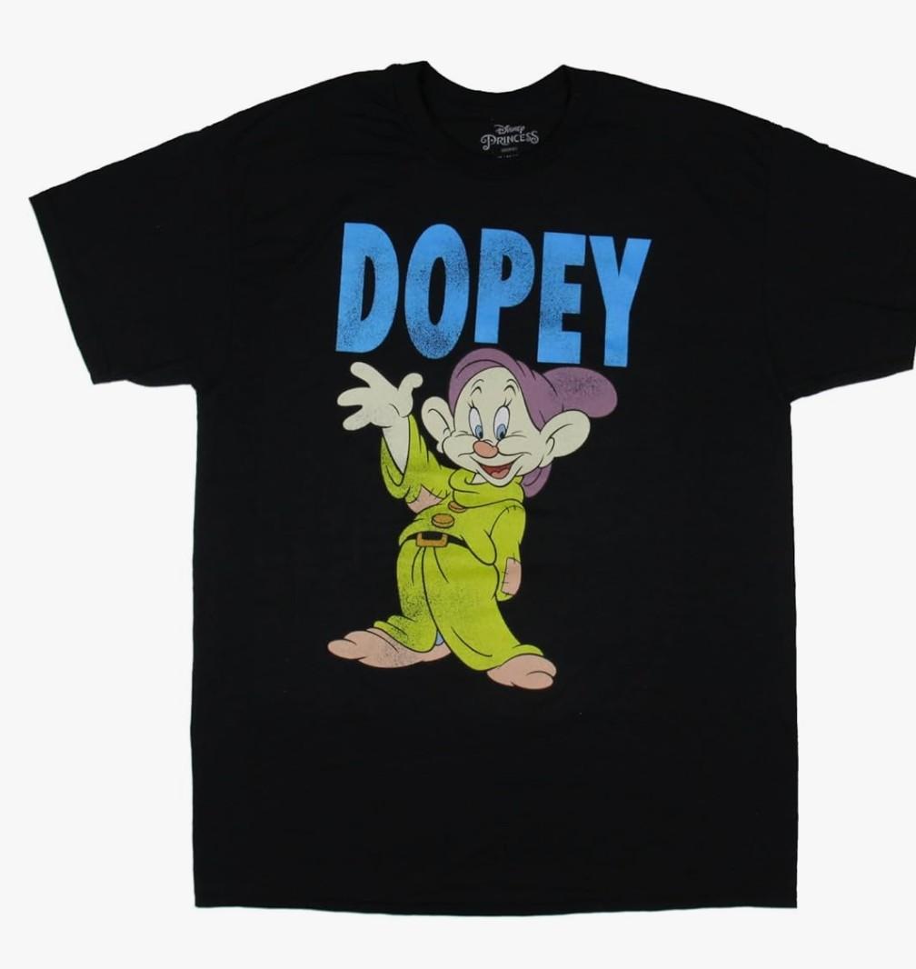 Disney Men's Snow White and The Seven Dwarfs Dopey Adult Short Sleeve T-Shirt XS