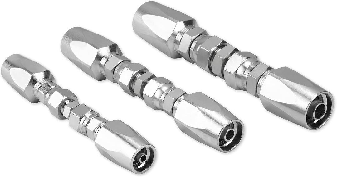 SPARKWHIZ Hydraulic Hose Repair Kit 1/4", 3/8", 1/2" ID, Inner Diameter Reusable, 3 pack