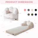 MAXYOYO Folding Sofa Bed, Convertible Floor Sofa Couch, Beige, Single