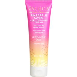 Pacifica Pineapple Swirl Curl Defining Cream  Bounce, Frizz Control & Curl Enhancer Styling Cream for Curly Hair & Wavy Hair  Coconut Oil & Hyaluronic Acid For No-Crunch Hold  Cruelty-Free  4-oz | for Curly Hair, 4 oz, Frizz Control, Curl Enhancer, Styling Cream (4 Fl Oz (Pack of 1))