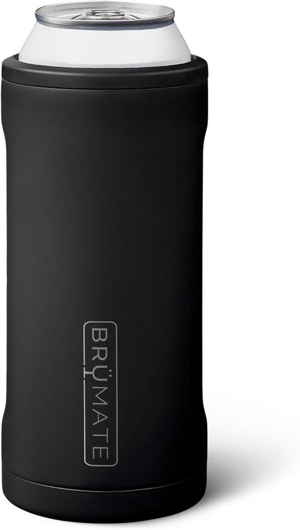 BrMate Hopsulator Juggernaut Can Cooler Insulated for 24oz / 25oz Cans | Can Insulated Stainless Steel Drink Holder for Beer, Tea, and Energy Drinks (Matte Black)