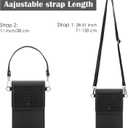 AnsTOP Small Crossbody Bag for Women - Phone Purse Crossbody Cell Phone Purse for Women with 2 Strap