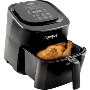 NUWAVE Brio 7-in-1 Air Fryer Oven, 7.25-Quart with One-Touch Digital Controls, Non-Stick Air Circulation Riser & Reversible Rack Included