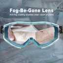 UKNOW Safety Goggles Over Glasses - Anti-Fog Clear Lens - ANSI Z87.1 Certified Eye Protection for Lab Work, Industrial Use