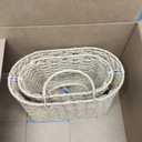 Coeusy Set of 2 Wicker Wall Basket, Paper Roper Hanging Basket Natural