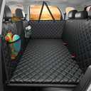 URPOWER 2026 Upgraded Back Seat Extender for Dogs - Large Hard Bottom Dog Car Seat Cover Holds 550lbs, Waterproof Dog Hammock Pet Bed with High-Density Foam Non-Slip Backseat Protector (M - Cars / Full Size SUVs, Black)