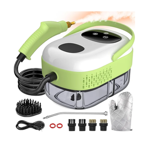2500W Portable Handheld Steam Cleaner, Large Capacity 10s Fast Heating Steamer for Cleaning with 9 Pieces Accessories, Heavy Duty Plug-and-Play Steam Cleaner for Home|Car|Kitchen|Grout|Tile|More(missing glove)