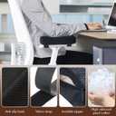 WdFour 2-Pack Non-Slip Armrest Pads for Office & Gaming Chairs - Ergonomic Forearm Support Pillow for Desk, Computer & Wheelchair, Pressure Relief Cushions (Black)