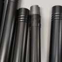 Black Long Curtain Rod Tension Shower Curtain Rods 30 to 120 inch Adjustable Spring Heavy Duty Rods for Bathroom Windows Outdoor No Drill No Slip Spliced and Telescopic Design