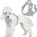 BARKBAY Dog Harness No Pull with ID Tag Pocket - Heavy Duty, Reflective, Easy Control for Large Dogs(Grey,Small)