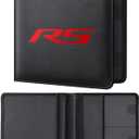 Leather Car Registration and Insurance Cards Holder Compatible with Chevy Camaro RS Cars, Vehicle Glove Box Car Organizer with Magnetic Shut, Documents License for Camaro RS Owners (Small (13cm x 14cm))