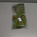 17 Inch Christmas Tree Picks, 6 PCS Lime Green Furry Curly Stems with Red Glitter Balls, Flexible Christmas Tree Topper Decorations for Holiday Arrangements, Wreaths & Table Christmas Decor