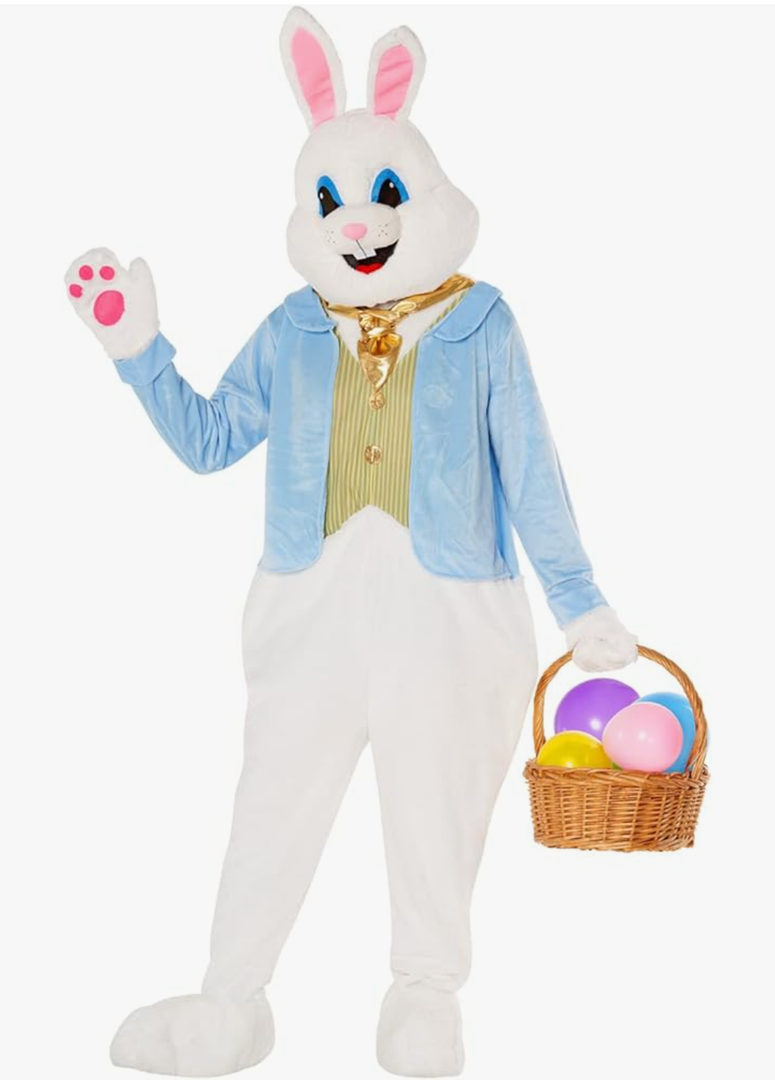 Morph Easter Bunny Costume Adult Deluxe Rabbit Mascot Outfit for Men - Perfect for Easter Costumes and Events
