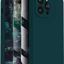 FireNova Designed for iPhone 14 Pro Max Case, Silicone Upgraded [Camera Protection] Case with [2 Screen Protectors], Soft Anti-Scratch Microfiber Lining Inside, 6.7 inch, Teal