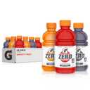 Gatorade G Zero Sports Drink, Fruit Punch, Orange, Grape Variety Pack, 12 Fl Oz (Pack of 18) Best By: 6/22/26