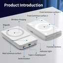 Magnetic Selfie Light, 92 LED Selfie Light with 12 Lighting Mode,10W Magnetic Wireless Charging for iPhone 16/15/14/13/12 Series