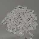 Patelai 100 Pieces Traverse Rod Slides Curtain Replacement White Plastic Snap in Traversing Slides Track Glider Window Door Shower Curtain Accessories