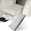 Center Console Cover for Santa Fe 2024 2025 2026 - Soft Armrest Pad Cover Protector Middle Console Cover for Hyundai Santa Fe 2024 2025 2026 Interior Accessories (Gray)