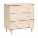 babyletto Lolly Changing Table Dresser Combo w/Removable Tray - GREENGUARD Gold Certified 3 Drawer Baby Dresser with Changing Table Top - Easy to Assemble Diaper Station for Nursery, Washed Natural