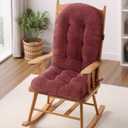 Adirondack Chair Cushion - Corduroy Fabric, High-Density Sponge, Durable Comfort Non-Slip Bottom Tufted Seat Pads with Ties, CorduroyDark Red, 44x19x4 inch