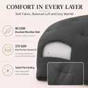 Queen Comforter Set, 3 Pieces Down Alternative Bedding, Dark Grey