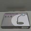 10X Magnifying Glass with Light and Stand, 5 Color Modes Stepless Dimmable LED Lighted Desk Lamp, Hands Free Flexible Gooseneck Magnifier with Light for Craft Hobby Painting Sewing Close Work (Black)