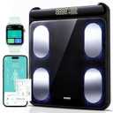 Smart Scale for Body Weight, Body Composition Scale with Retractable Handle Display,8 Electrodes Smart Digital Scales for BMI, Body Fat, Muscle Mass, Health Body Pod Scale with App